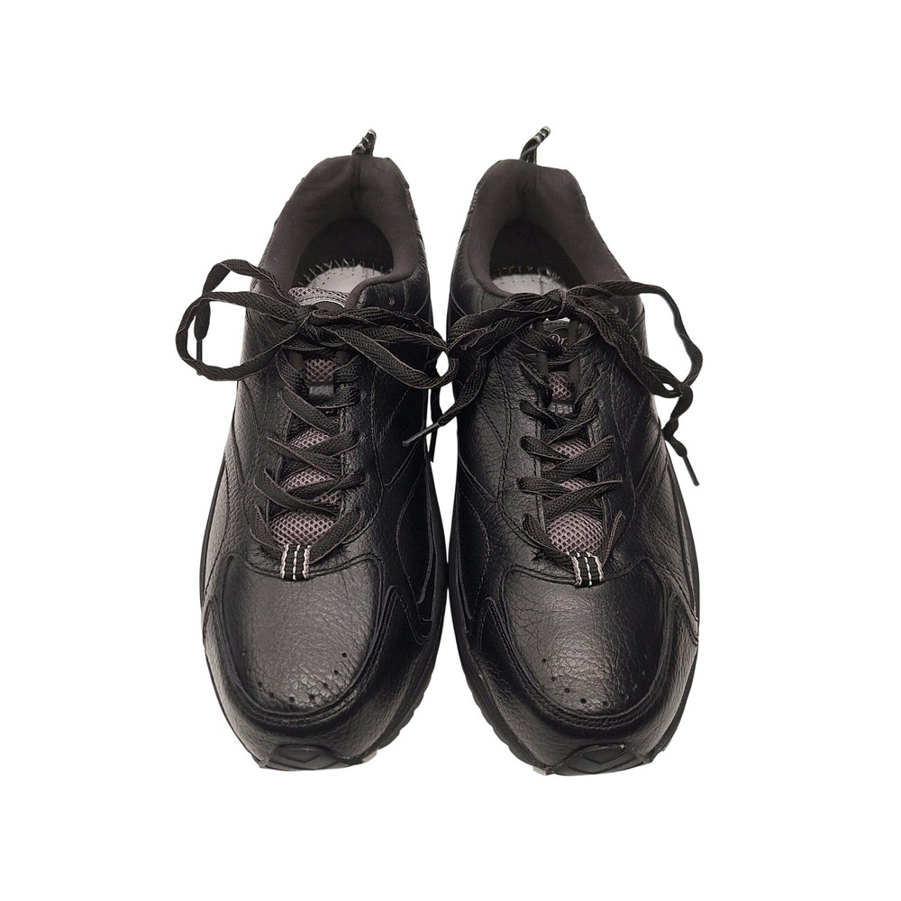 Dr. Comfort Performance Mens Black Leather Walking Shoes Athletic Sneakers 11.5W